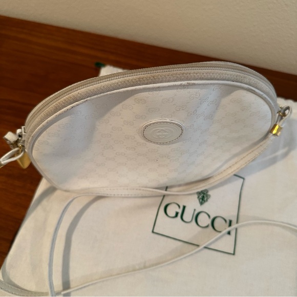 Gucci Micro GG Crossbody Bag - White Crossbody Bags  Vintage White Micro GG Gucci Crossbody Bag